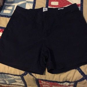 Navy shorts with 5 inch inseam
